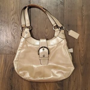 Coach Soho Lynn Leather Metallic Shimmer Hobo